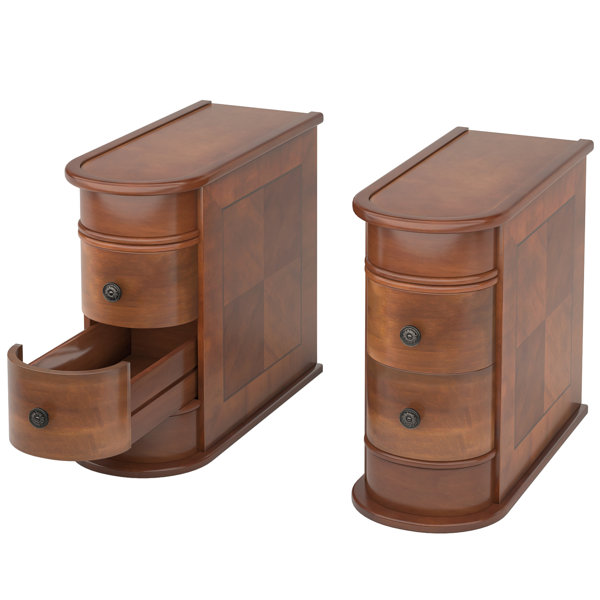 Wildon Home® Belanna Solid Wood Pedestal End Table Set | Wayfair